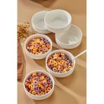 6'lı 12 cm Porselen Joker Kase Çorba Kahvaltılık Ikramlık Çerezlik Set.