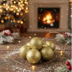 6’lI 4 cm Altın Yılbaşı Ağaç Süsü Seti – Parlak Noel Topu Dekorasyon