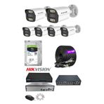 6'lı 5MP PoE IP Kamera Seti | Hikvision NVR | Ses Kayıtlı | 2TB HDD | Metal Kasa 3.6mm İç/Dış Ortam | Gece Görüş | Mobil İzleme