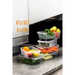6'lı 6 Litre Dolap Içi ve Buzdolabı Içi Düzenleyici Banyo Mutfak Organizeri 20X32X7 cm