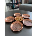 6'lı Bakır Çerezlik-Kahvaltılık-Reçellik-Sunumluk Set (10 cm x 2,3 cm)
