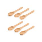6'lı Bambu Ölçü ve Baharat Kaşığı Seti, Çok Renkli, 13 cm