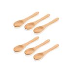 6'lı Bambu Ölçü ve Baharat Kaşığı Seti, Çok Renkli, 17 cm