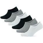 6'lı Beyaz Gri Siyah Bambu Elastan No Show Görünmez Dikişsiz Sneakers Erkek Çorap 3103 - Siyah - Gri - Beyaz - 39 - 42