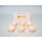 6LI BEYAZ YASEMİN KOKULU BİTKİSEL TEALIGHT MUM SETİ