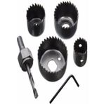 6'lı Buat Açma Seti Panç Set Alçıpan Delme Kartonpiyer Delme Seti 32-54 mm Arası Buat Açma 6 Parça