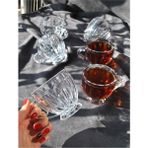 6'lı Cam Çay Bardağı Seti, Ayaklı ve Kulplu, 205 ml - Seçenek 1
