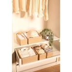 6'lı Çekmece Içi Düzenleyici Organizer Set - Çok Amaçlı Dolap Içi Kutu Seti - Bej Martı - 28 x 28