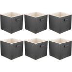 6'lı Dolap Içi Düzenleyici , Çamaşır Oyuncak Saklama Kutusu Sepet Organizer 30X30X30