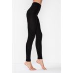 6'lı Eko Paket Penti Siyah Termal Tayt - Black Thermal Leggings