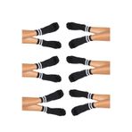 6lı Kadın Unisex Çizgili Kısa Çorap Pamuklu Tenis Ekonomik Spor