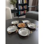 6'lı Kulplu Bakır Çerezlik-Kahvaltılık-Reçellik-Sunumluk Set (11 cm x 2,3 Cm)