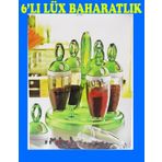 6Lı Lux Baharatlık Ve Tuzluk Setı Cam Gorunumlu "Indırımlı !!"