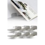 6'Lı Metal Görünmez Kitaplık Duvar Rafı Gizli Kitap Rafı Dekoratif Sihirbaz Raf Seti 11X7 Cm