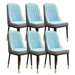 6'lı Modern Siyah Deri Yemek Sandalyesi Seti Metal Ayaklı Şık Mobilya Mutfak Yatak Odası Balkon ve Oturma Odası Evlilik Odası Tuvalet Masası İçin İdeal, Boyalı Kelebek,Painted Butterfly-One Size