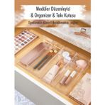 6'lı Modüler Set Çekmece Içi Düzenleyici Makyaj, Banyo, Mutfak ve Ofis - Şeffaf