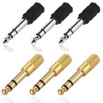 6'lı Paket, 6,35/6,5 mm ila 3,5 mm Kulaklık Adaptörleri, SourceTon Stereo Ses Adaptörü 1/4 inç Erkek -1/8 inç Dişi Kulaklık Jakı