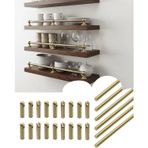 6'lı Paket Raf Korkuluk Çubukları 20 46 91 122 173 cm, Işlenmemiş Pirinç Raf Devrilme/Galeri Rayı, Mutfak Rafları Düşmeyi Önleyici Miller(Style-C,48in/121.9cm)