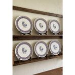 6'lı Porselen Servis Tabak Sunum Tabağı 27cm Saray Bahçesi