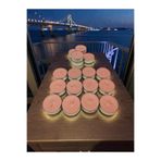 6'lı Pudra Pembe Maxi Büyük Boy Tealight Teneke Mum