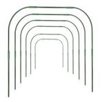 6'lı Set Çıkarılabilir 88x92 cm Plastik Kaplamalı Çelik Çember Bahçe Tüneli Sera Bitki Destek Kazıkları Sebze ve Çiçek Yetiştiriciliği için İdeal