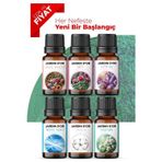 6'lı Set Esansiyel Uçucu Yağ Buhurdanlık Yağı Hava Nemlendirici Aroma Difüzörü Kokusu Esans