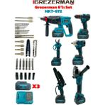 6'lı Set Kömürsüz Bakır Sargı Şarjlı Matkap - Hilti - Budama Testere - Makas - Taşlama -Torklu