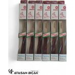 6'lı Set Steak Tırtıklı Bıçak Mutfak Bıçağı Bıçak Et Sebze Meyve Bıçak Seti 6lı - Kahverengi - 6 Adet