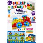 6'Lı Sihirli Düğmeler Oyunu - Oyuncak Sihir Düğmeler - Renkleri Yerine Yerleştirme Oyunu Resim Oyunu