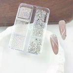 6Lı Tırnak Metal Havyar Ve Parlak Süs Taşları 3 Boy Nail Art Süsleme Taşları Wn-524