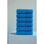 6'Lı Turkuaz Greek El Havlusu - 50X90 Cm, 225 Gr, %100 Pamuk, Spa Ve Otel Havlusu, Günlük Kullanıma Uygun