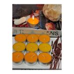 6lı Turuncu Teneke Tealight Sigara Kokusu Yokedeci Mum