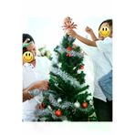 6lı Yılbaşı Çam Ağacı Süsü Gümüş, Kırmızı, Fuşya, Beyaz, Mavi, Yeşil Ağaç Tinsel Garland 2mtx5cm Sim 0