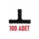 6Lık Te 100 Ad.Damla Sulama Parçası Aparatı Damlama Borusu Te Si