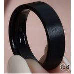 6mm Mat Düz Model Unisex Kadın Erkek Çelik Alyans Yüzük cl29 (Siyah)