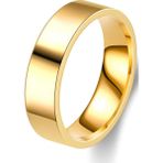 6mm Parlak Düz Model Unisex Kadın Erkek Çelik Alyans Yüzük cl39 - Sarı - 27