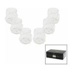 6pcs Üzüm - Kabarcıklı Cam Kahve Yanı Bardak 90ML - Renkli