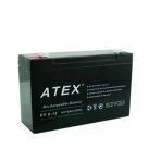 6V 12Ah/20Hr Kuru Bakımsız Akü Atex 5X9.5x15