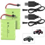 6V 1800 Mah 2 Adet Oyuncak Pili Siyah Soket Ve 2 Adet Usb Şarj Ci