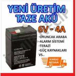 6v 4ah Işıldak Fener Kamp Lamba Aydınlatma Aküsü Pili 6 Volt 4 Amper Kuru Tip Akü