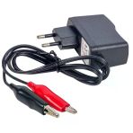 6W Dc 12V 500Ma Priz Tipi Aku Sarj Adaptoru Aku Takviye Cihazi Krokodilli