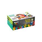 6X25 ml Parmak Boyası Su Bazlı - Kolay Silinebilir Boya