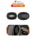 6X9 Oto Hoparlör 800W 3 Yollu Oval Araç İçi Kapı Hoparlörü Güçlü Ses Sistemi