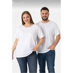 6zar Büyük Beden Oversize erkek&kadın Tişört Siyah & Beyaz 2XL,3XL,4XL,5XL,6XL Basic Pamuk Rahat Kalıp