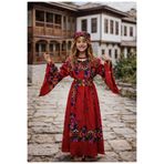 6zar YÖRESEL HAMAVİ ÇOCUK ELBİSE (ŞAL VE KUŞAK BİRLİKTE) mezuniyet 23 nisan çocuk kaftan çoçuk abiye