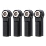 7.0mm Top çapı, 4pcs Alaşım M4 bilyalı Mafsal kafası, M4 Iplik, Saat Yönünde Iplik tasarımı, Metal bilyalı Eklemi (BLACK)