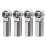 7.0mm Top çapı, 4pcs Alaşım M4 bilyalı Mafsal kafası, M4 Iplik, Saat Yönünde Iplik tasarımı, Metal bilyalı Eklemi (SILVER)