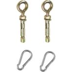 7-24 AVM Salıncak Hamak Box Torbası Yoga Asma Aparatı Tavan Salıncağı 2 Adet Çelik Dubel (10 mm) +2 Adet Karabina(8mm) - 1 Çift