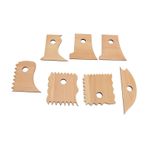 7 ADET ÇERÇEVE CLAY FOOD FOOD Shaper, Kayın Ahşap Çömlekçilik Seramik Profil Rible Pouleau Ayak Şekillendirici, Kil Heykel Seramik Kil Kalıp, Heykel Kalıpları S