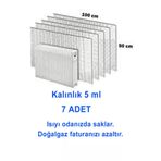 7 Adet Petek Arkası Izolasyon Kalorifer Radyatör Arkası Isı Yalıtım Levhası Radyatör Arkalığı